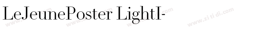 LeJeunePoster LightI字体转换